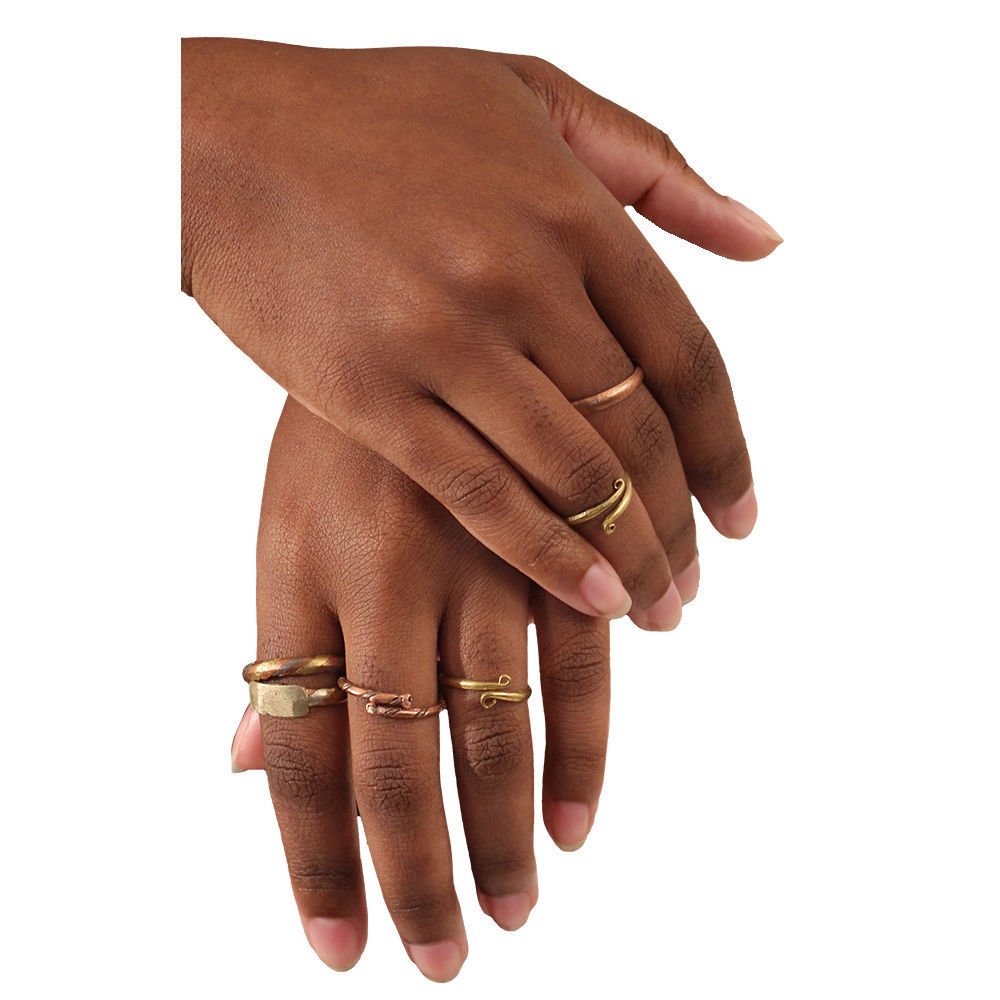 6pc Assorted Metal Rings (Made in Senegal 🇸🇳) – The Motherland Plug